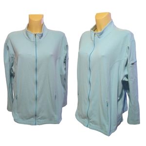 🌹3/15🌹 LL BEAN Light Blue Fleece Full Zip Sweater